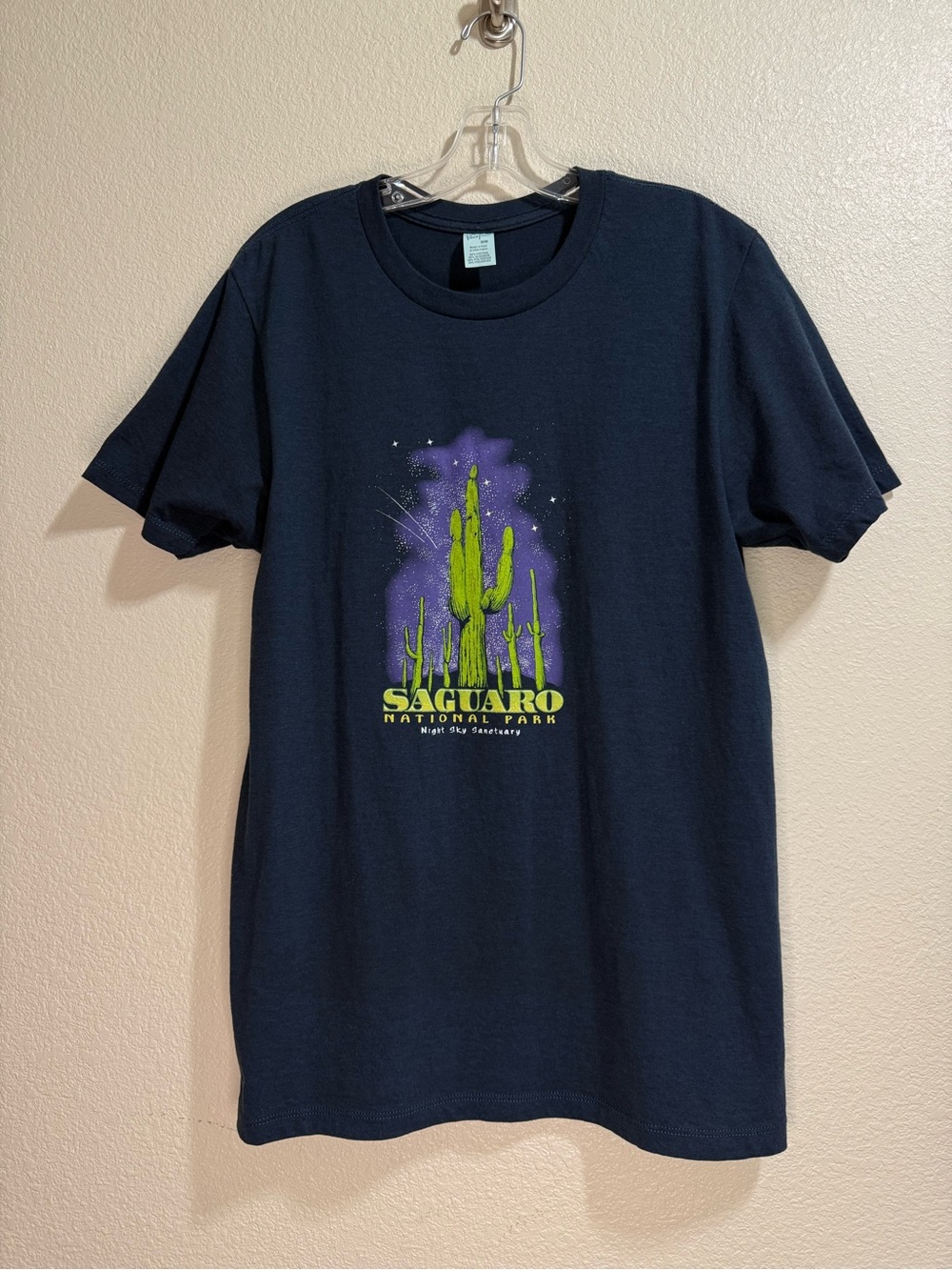 Saguaro National Park Graphic Tee - Night Sky Sanctuary - Navy - Size Medium